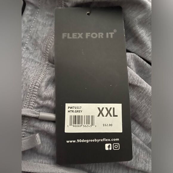 🆕 Women’s 90 degree By reflex Gray SLIM ANKLE JOGGER W/SIDE POCKETS Size XXL - Picture 3 of 5